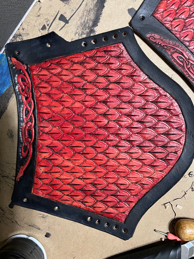 Custom Genuine Leather Forearm Bracers