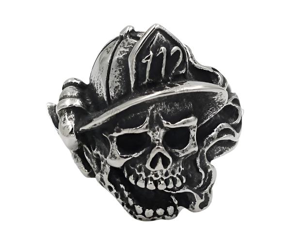 Fireman skull with smoke ring #12