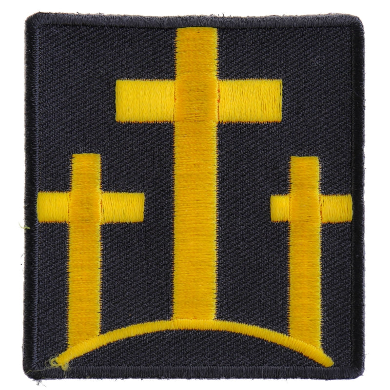 P#3032A- 3 Gold cross on a hill