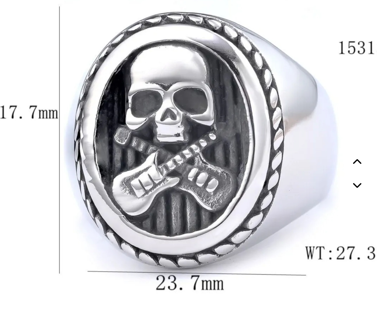 Gothic Skull Guitar ring #14