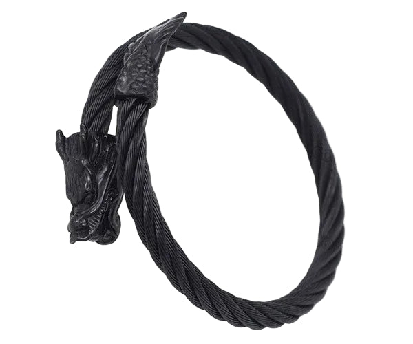 Black Dragon bracelet, single spring