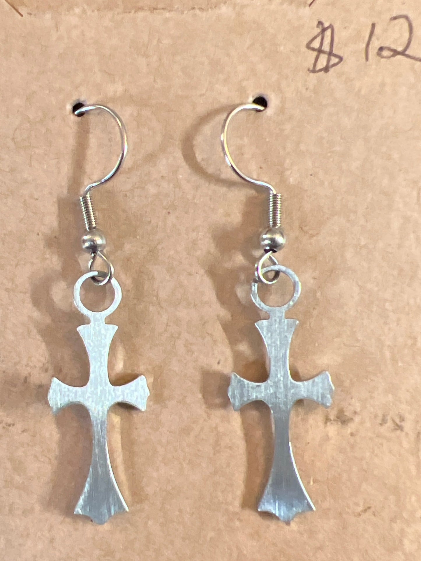 Cross dangle earrings