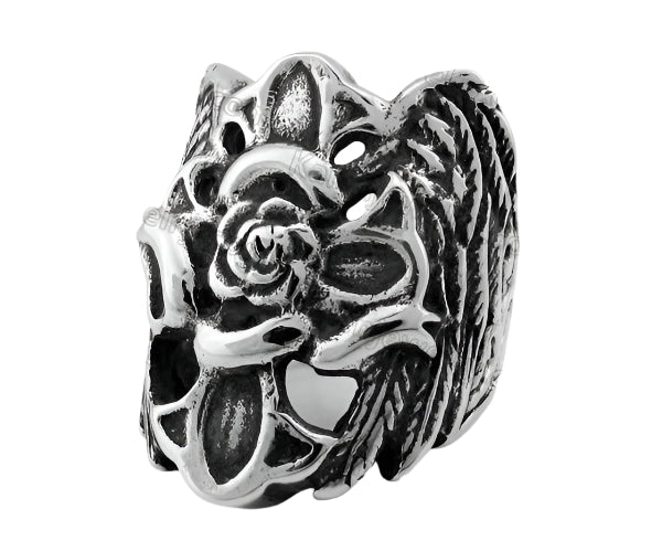 Rose and cross ring #10