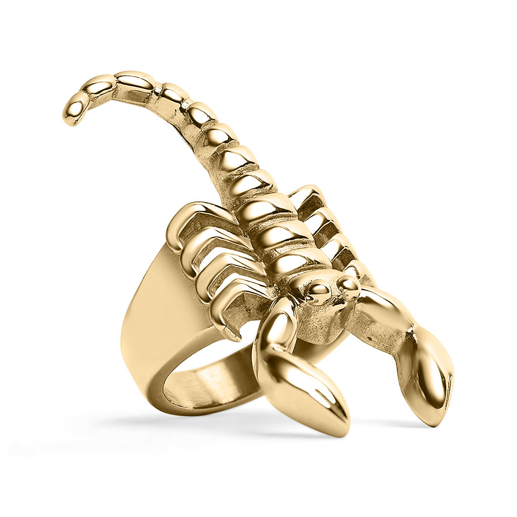 Gold Plated scorpion men's ring #12