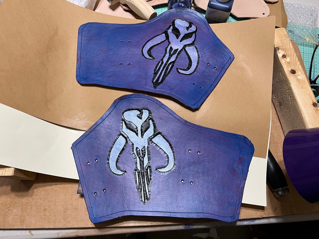 Custom Genuine Leather Forearm Bracers