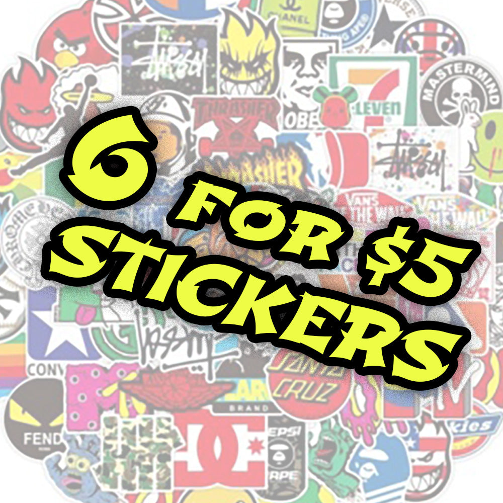 6 stickers for $5