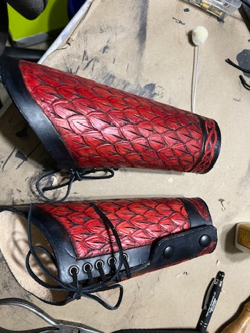 Custom Genuine Leather Forearm Bracers