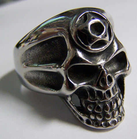 PENTAGRAM SKULL HEAD RING