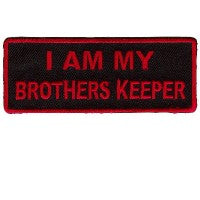 P#8028 - I am my Brothers Keeper Red on black patch