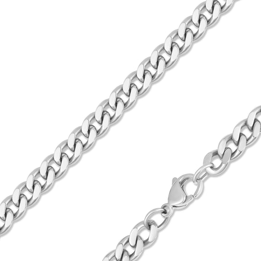 20" 4mm Diamond Cut Curb Chain Necklace