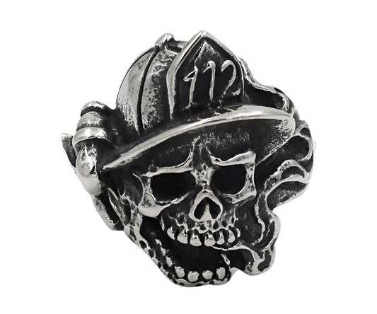 Fireman skull with smoke ring #10