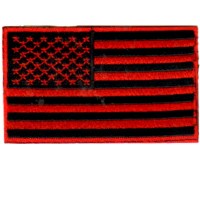 P#8045 - US Flag- Red & Blk