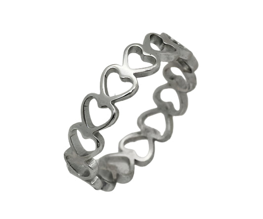 Hearts in a Row Ring #5
