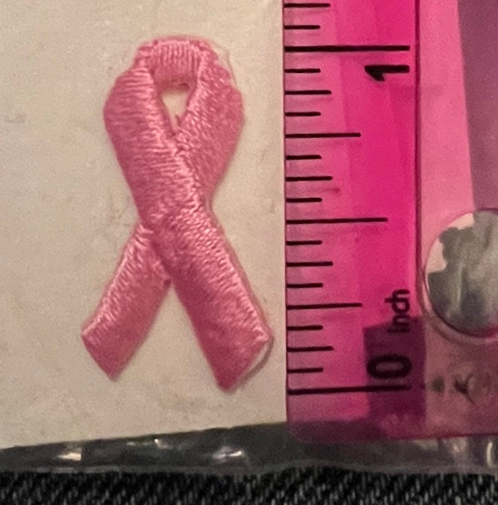 P#0020- Breast Cancer ribbon small 1" ¾"