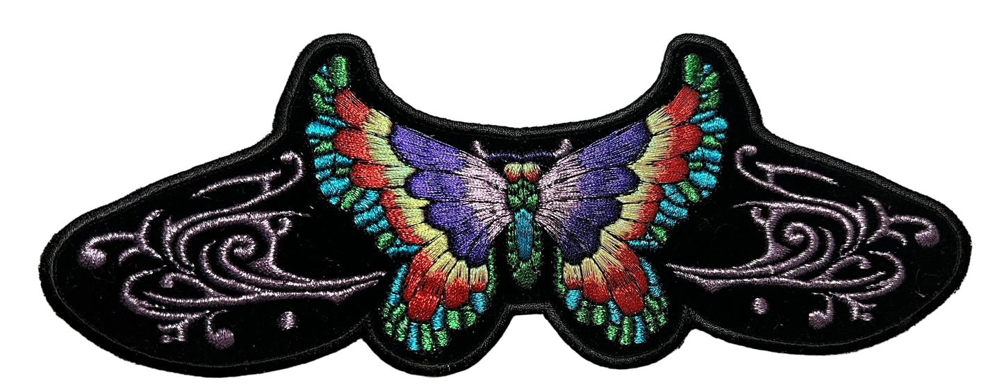 BP#035- Tribal Butterfly in purple Rocker