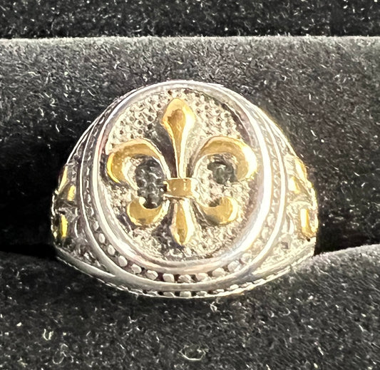 Round Fleur De Lis Ring #10