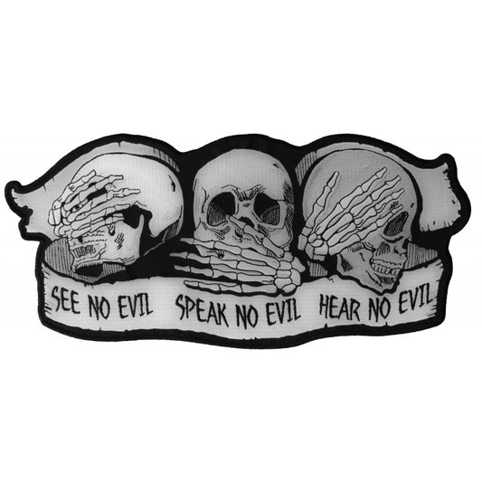 BP#020- See no evil speak no evil hear no evil back patch