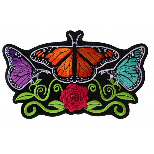 BP#001- Butterfly Flower Patch back patch