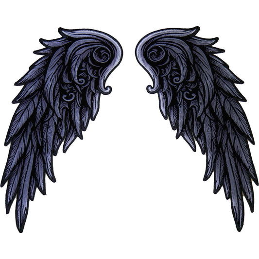 BP#004- Silver Angel Wings Patch