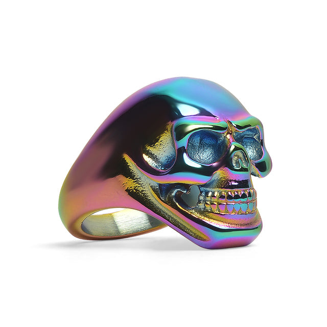 Rainbow Skull Ring