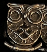 Flat owl ring