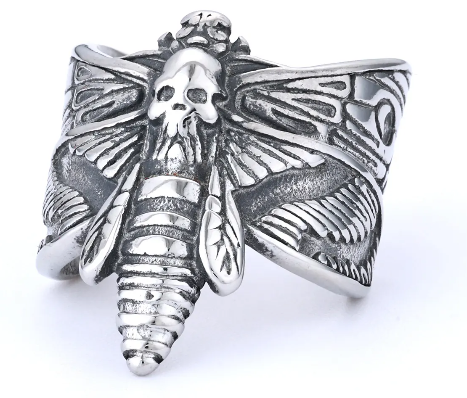 Moth Skull ring #8