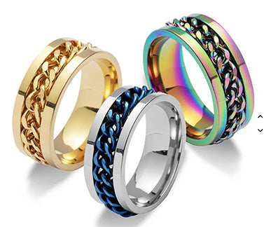 Rainbow Iridescent Ring #7