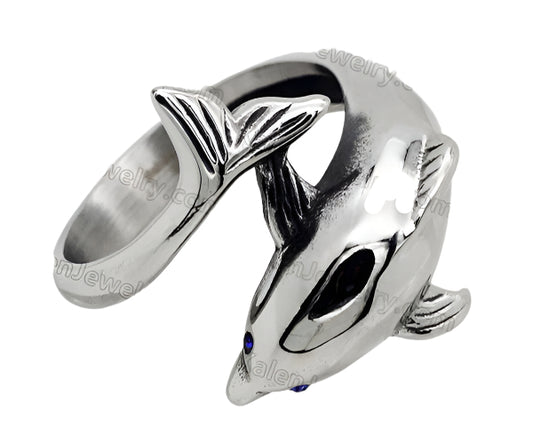 Dolphin wrap ring #8