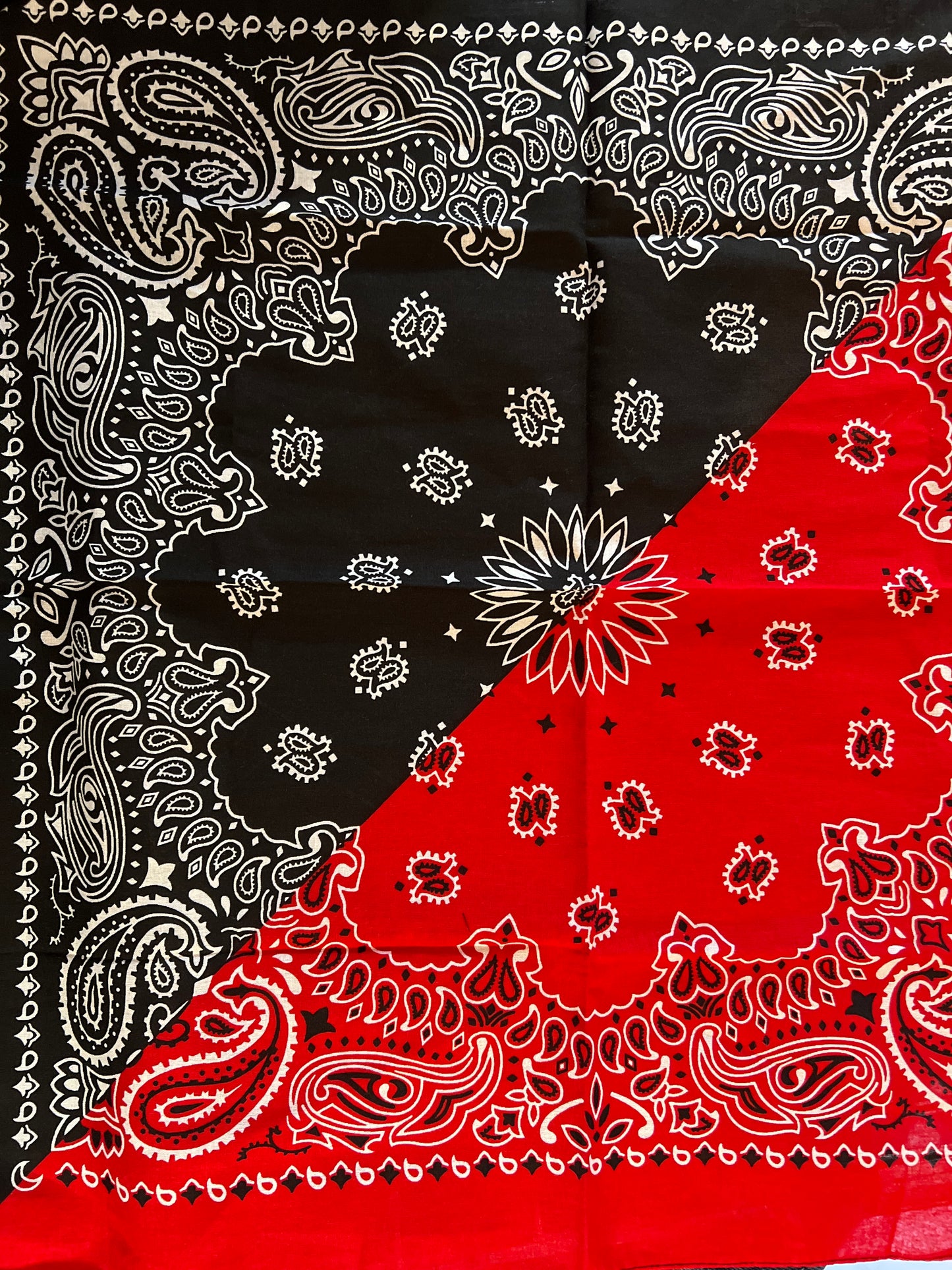 Red and Black paisley bandana