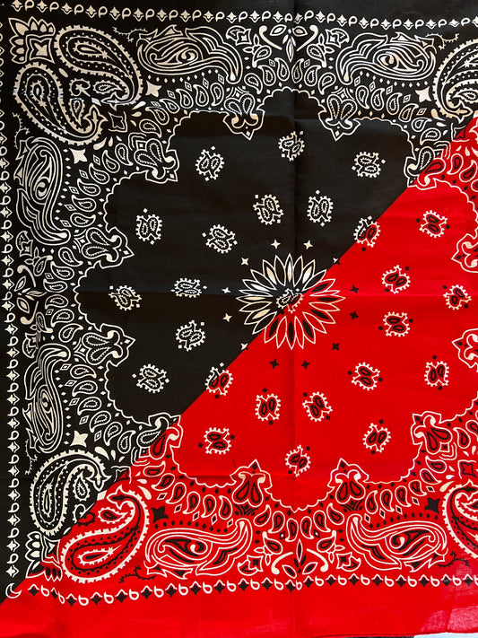 Red and Black paisley bandana