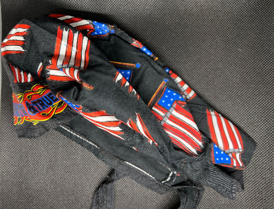 Red White & True flag skull cap