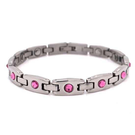 Pink CZ Breast Cancer Awareness Magnetic 7.75"
