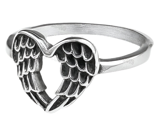 Wings in a heart ring #10